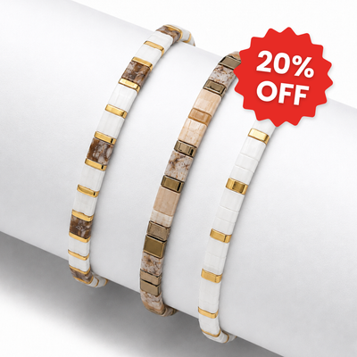 Sandstone (Set of 3 Miyuki Bracelets)